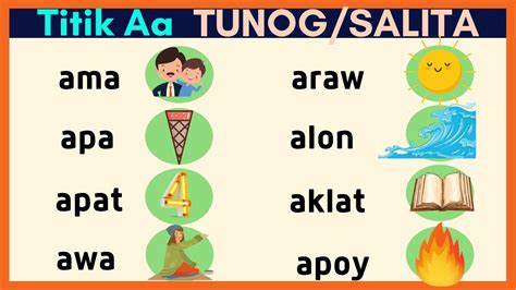 MGA SALITANG NAGSISIMULA SA TUNOG Aa A .